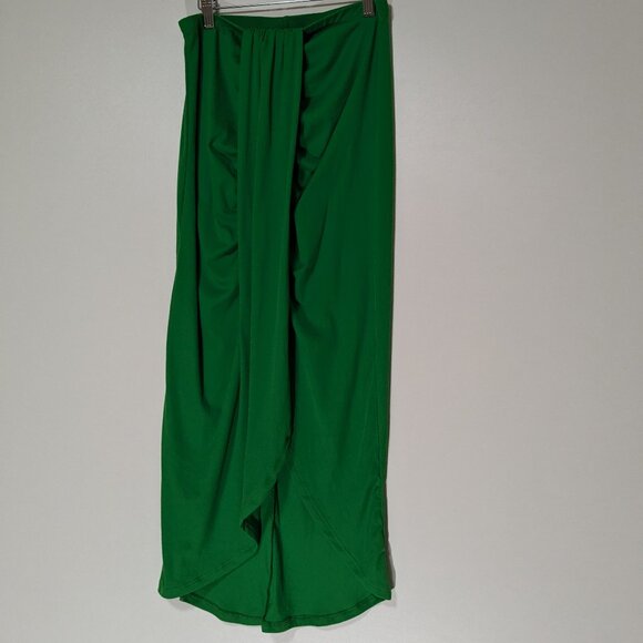 *3/$10* Forever 21 Ribbed Maxi Skirt Kelly Green Size Medium - Picture 1 of 5